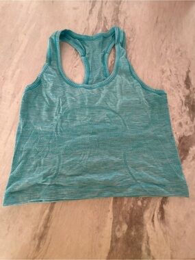 lululemon athletica Teal Aqua Racerback Workout Tank